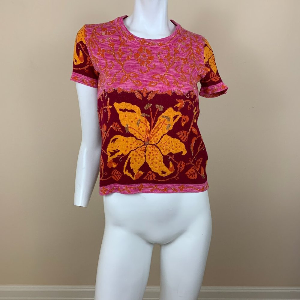 Kenzo Pink & Gold Cotton Sweater & Shirt Set